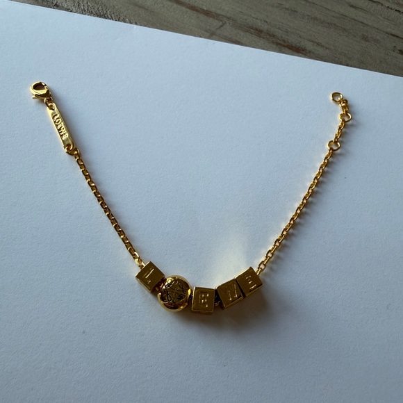 Loewe Pebble Cube Bracelet - Sterling Silver Gold Finish - Picture 3 of 4